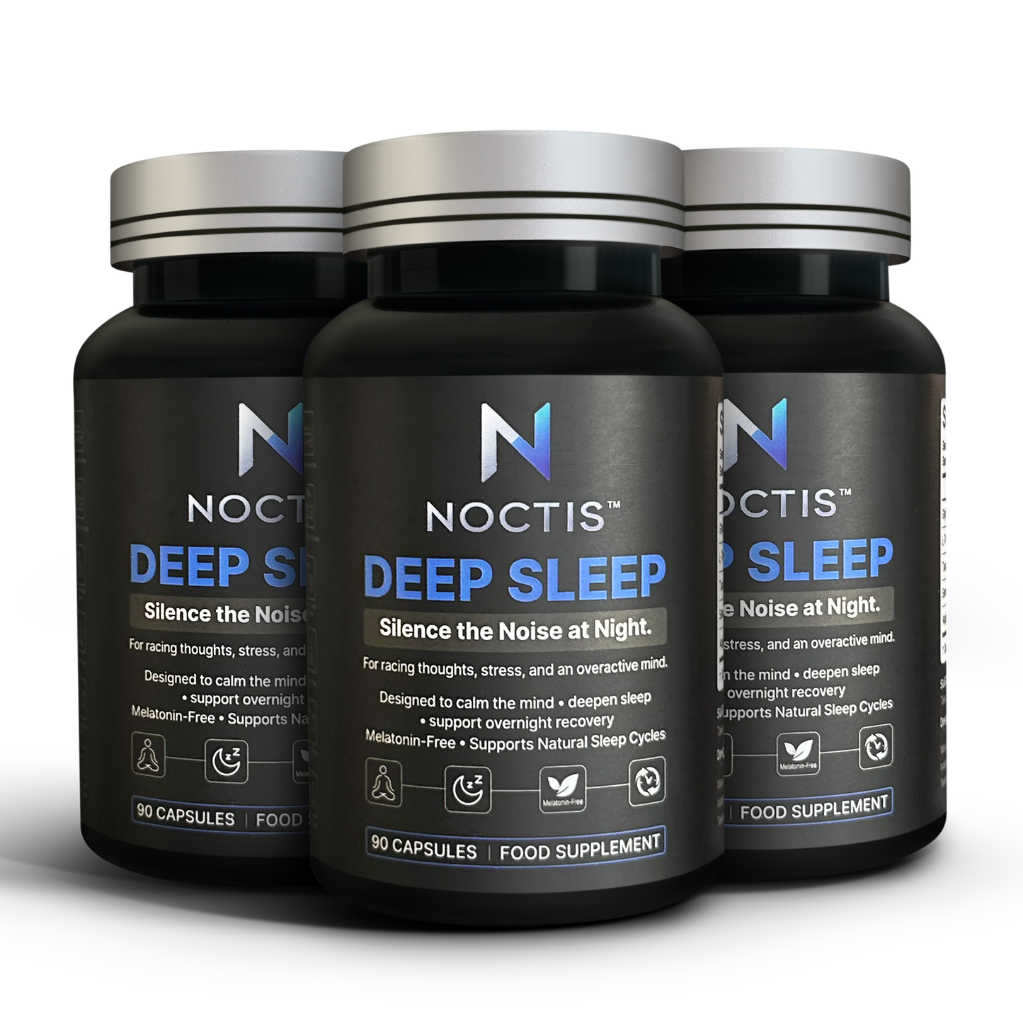 NOCTIS Deep Sleep melatonin-free sleep supplement 3 bottle bundle best value